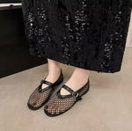 Fishnet Ballet Flats