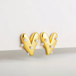 Pearl Heart Studs