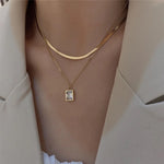 Geometry Zircon Necklace