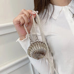 Pearl Chain Shell Bag